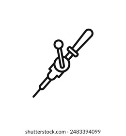 Hand drill icon logo sign vector outline