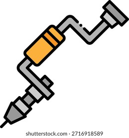 Icono de taladro de mano: herramienta manual para carpintería y reparación
