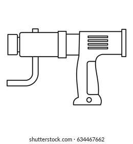 Hand drill icon in outline style isolated vector illustration