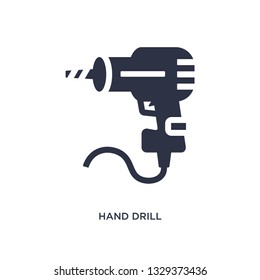 hand drill icon. Simple element illustration from tools concept. hand drill editable symbol design on white background. Can be use for web and mobile.