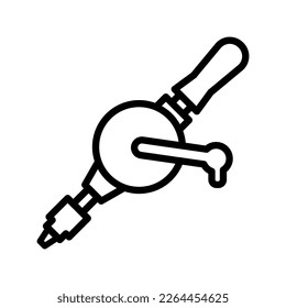 Icono de taladro de mano en ilustración de diseño vectorial de moda