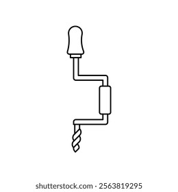 hand drill icon with white background vector stock illustration