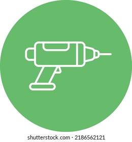 Hand Drill line circle icon vector image. Can also be used for web apps, mobile apps and print media.