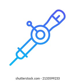 Diseño de iconos de degradado de línea de taladro manual