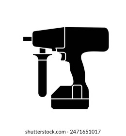 Hand Drill Logo icon design illustration template