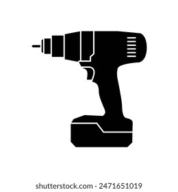 Hand Drill Logo icon design illustration template