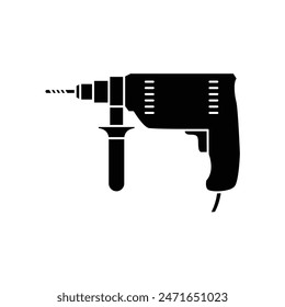 Hand Drill Logo icon design illustration template