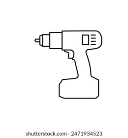 Taladro de mano Logo icono diseño ilustración Plantilla