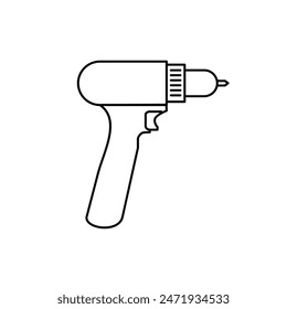 Hand Drill Logo icon design illustration template