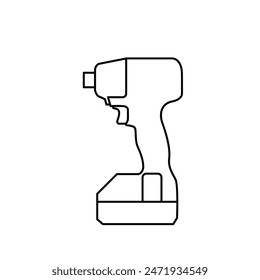 Hand Drill Logo icon design illustration template