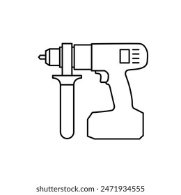 Hand Drill Logo icon design illustration template