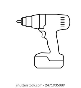 Hand Drill Logo icon design illustration template