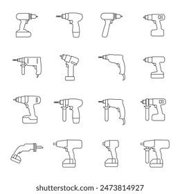 Hand Drill Logo icon design illustration template
