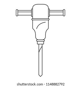 Hand drill machine icon. Outline hand drill machine vector icon for web design isolated on white background
