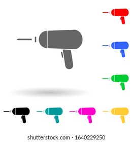 hand drill multi color style icon. Simple glyph, flat vector of electro icons for ui and ux, website or mobile application