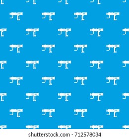 Hand drill pattern repeat seamless in blue color for any design. Vector geometric illustration
