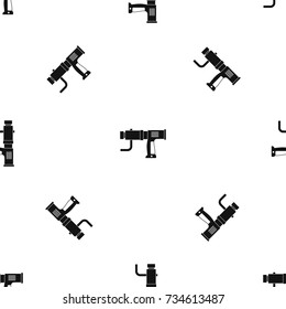 Hand drill pattern repeat seamless in black color for any design. Vector geometric illustration