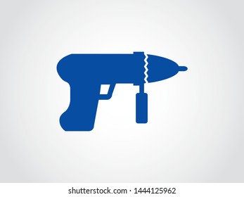Hand Drill Tools Wood Working Construction Buildings Icon Filled Blue