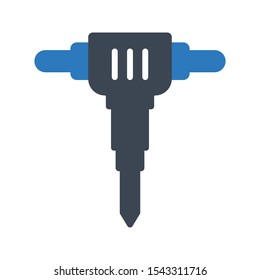 hand drill  vector glyph color icon 