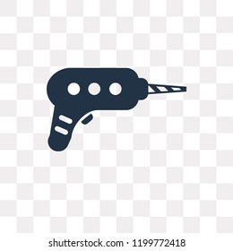 Hand Drill vector icon isolated on transparent background, Hand Drill transparency concept can be used web and mobile