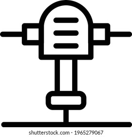 hand drill vector thin line  icon