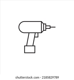 vector de taladro manual para presentación de iconos de símbolo del sitio web