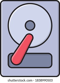hand drive vector flat color icon