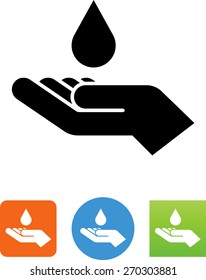 Hand with drop icon