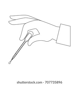 hand with Dropper for urine test