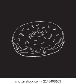 Productos de panadería ahogados a mano. ilustración retro vectorial de alimentos no boceto. diseño vintage. garabato. desayuno.