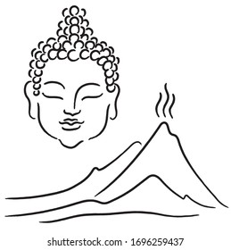 Hand drown Body and mind enlightenment vector elements for spa 