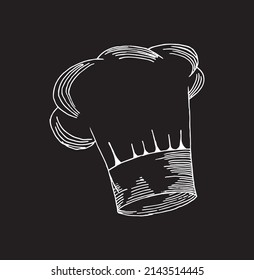 Paro de mano, diseño de elemento de cocina retro de ilustración vectorial de la cocina de boceto. diseño vintage. garabato.