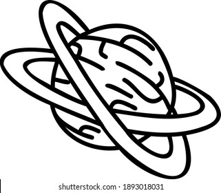 hand drown doodle planet, details