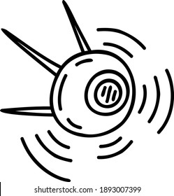 hand drown doodle satellite, details