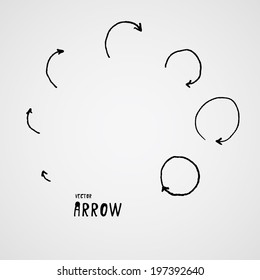 hand drown elements. arrow. vector illustration