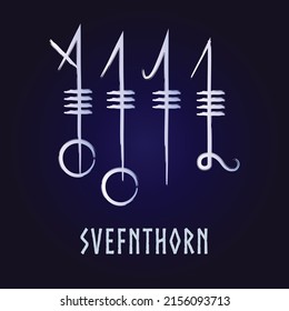 Hand drown full editable norse symbol for sweet dreams and protection.
