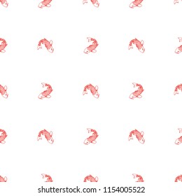 hand drown koi fish vector illustration