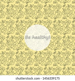 hand drown pattern of fruits and vegetables suitable for your work about proper nutrition