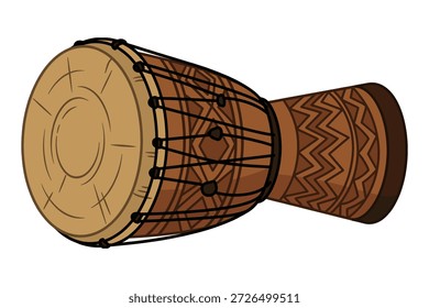 Handtrommel, Djembe, Afrikanische Perkussion, Stammesmusik, Kulturinstrument, Folk, Holz