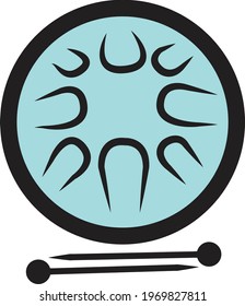 Hand Drum yoga instrument vector