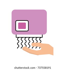 hand dryer automatic clean equipment icon