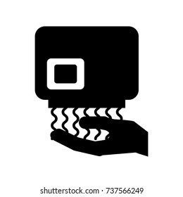 hand dryer automatic clean equipment icon
