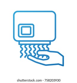 hand dryer automatic clean equipment icon