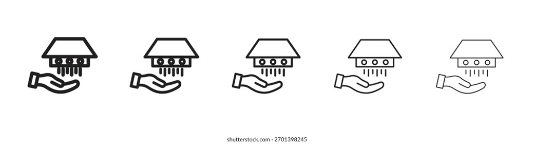 Diseño del icono del secador de manos, logotipo, App, interfaz de usuario. Ilustración vectorial, EPS