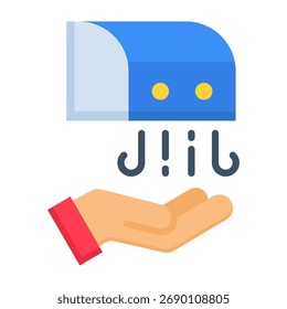 Ícone de secador de mão estilo plano Vetor Ilustração