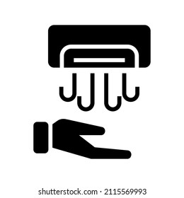 Hand Dryer icon isolated on white background