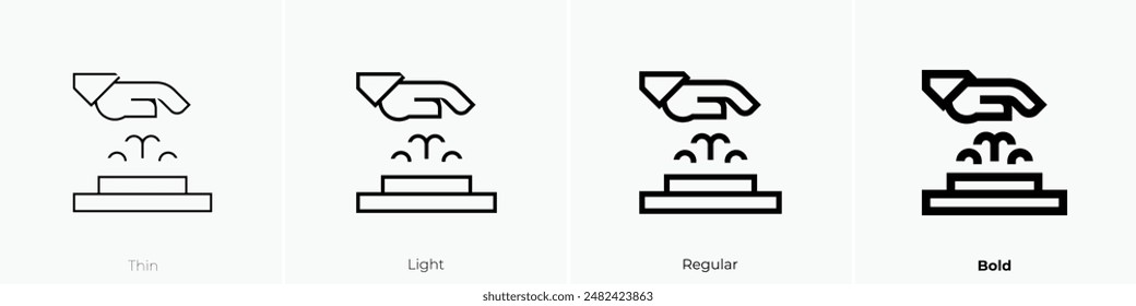 hand dryer icon. Thin, Light Regular And Bold style design isolated on white background