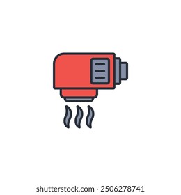 Hand dryer icon. vector.Editable stroke.linear style sign for use web design,logo.Symbol illustration.