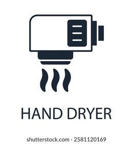 Hand Dryer icon. vector.Editable stroke.linear style sign for use web design,logo.Symbol illustration.