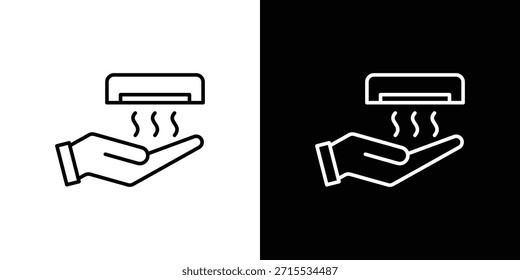 Ícones de secador de mãos para elementos de interface do usuário. Ilustração vetorial de alta qualidade.